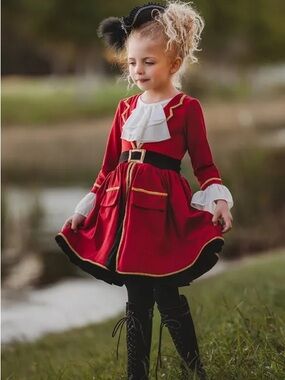 Only Little Once - Girls' Pirate Twirl Dress - 5T